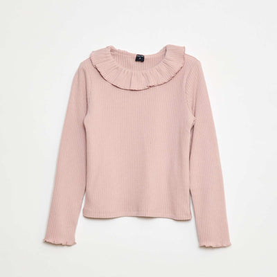T-shirt en maille côtelée ROSE