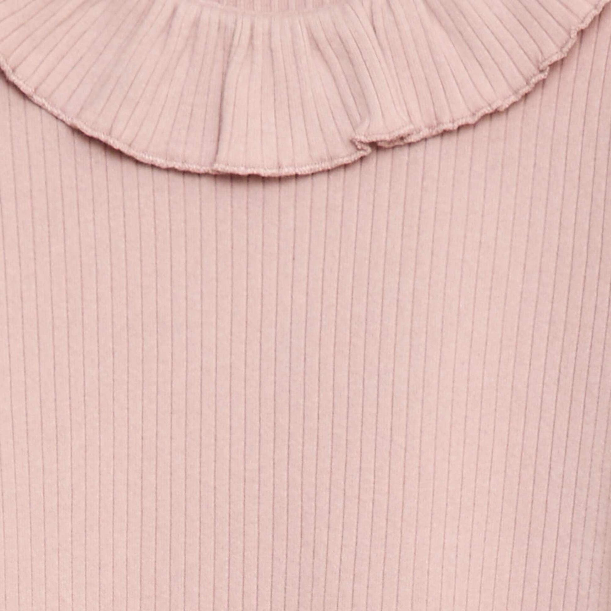 T-shirt en maille côtelée ROSE