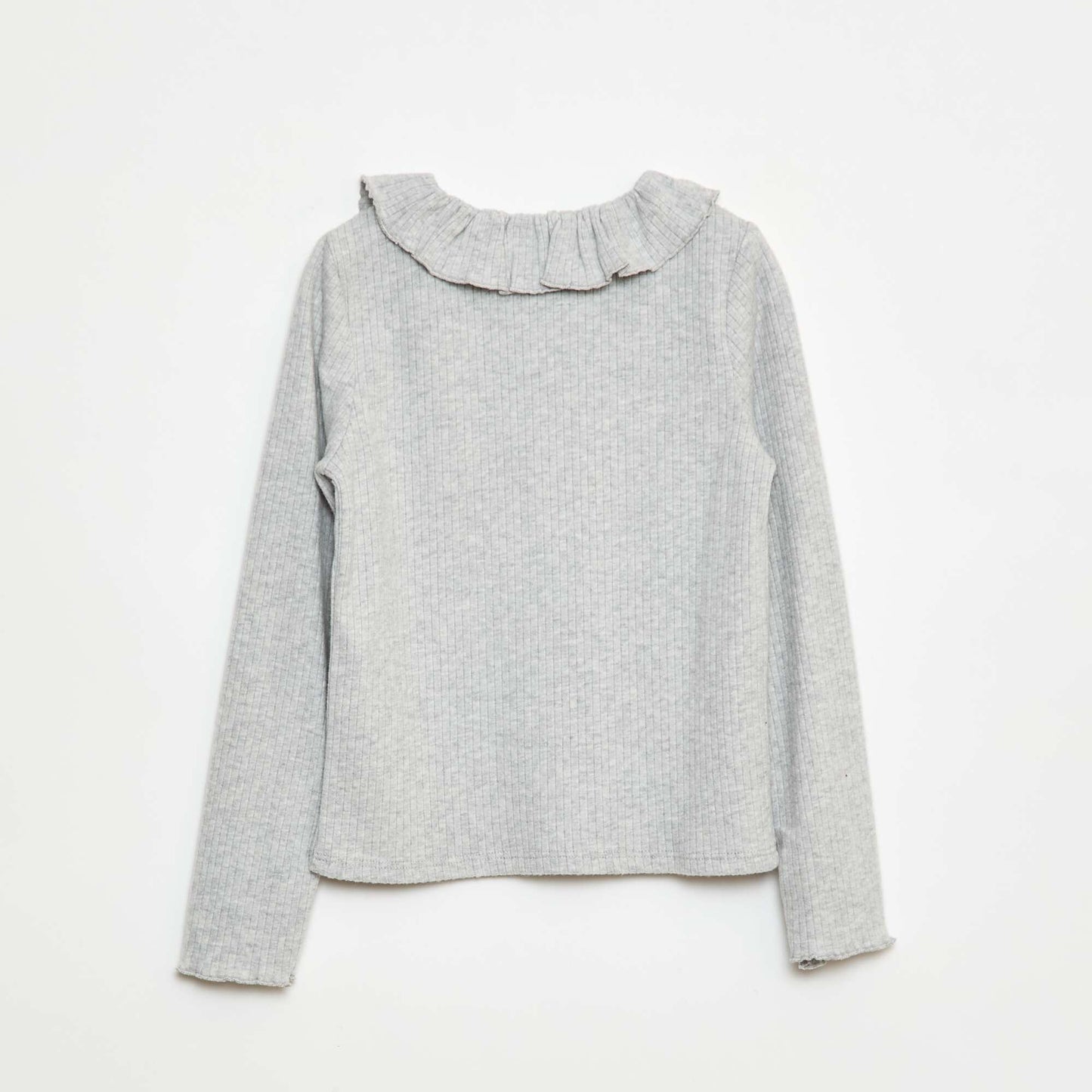 T-shirt en maille côtelée GRIS
