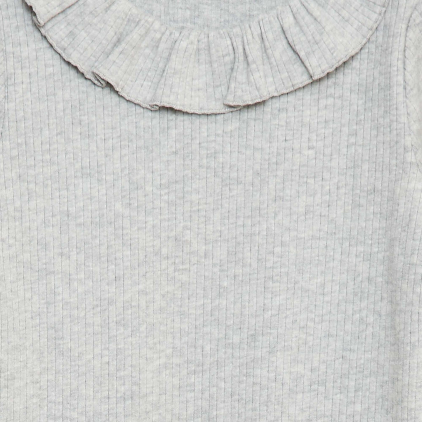 T-shirt en maille côtelée GRIS
