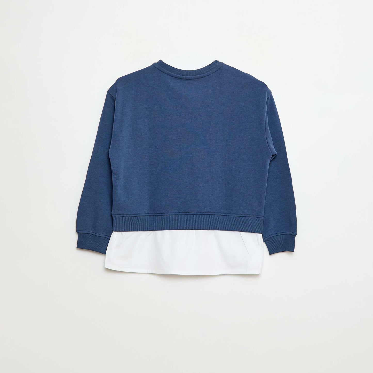 Tee-shirt chemise effet 2 en 1 BLEU