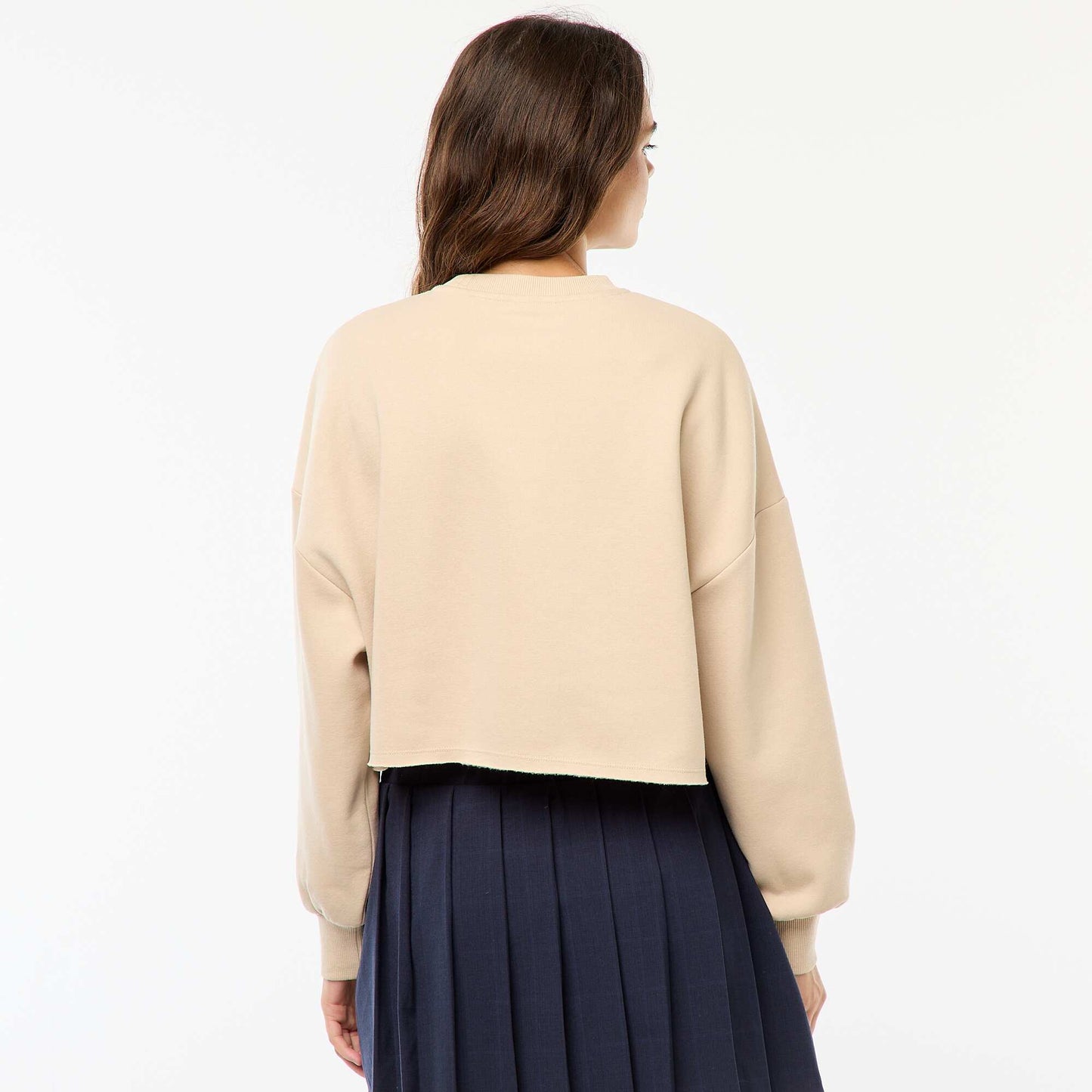Sweat en molleton imprimé BEIGE