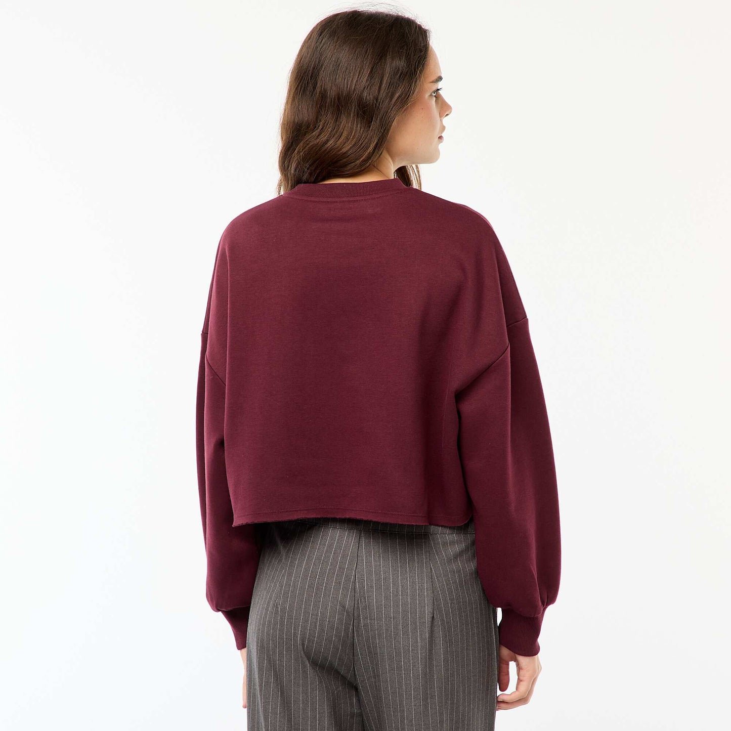 Sweat en molleton imprimé BORDEAUX
