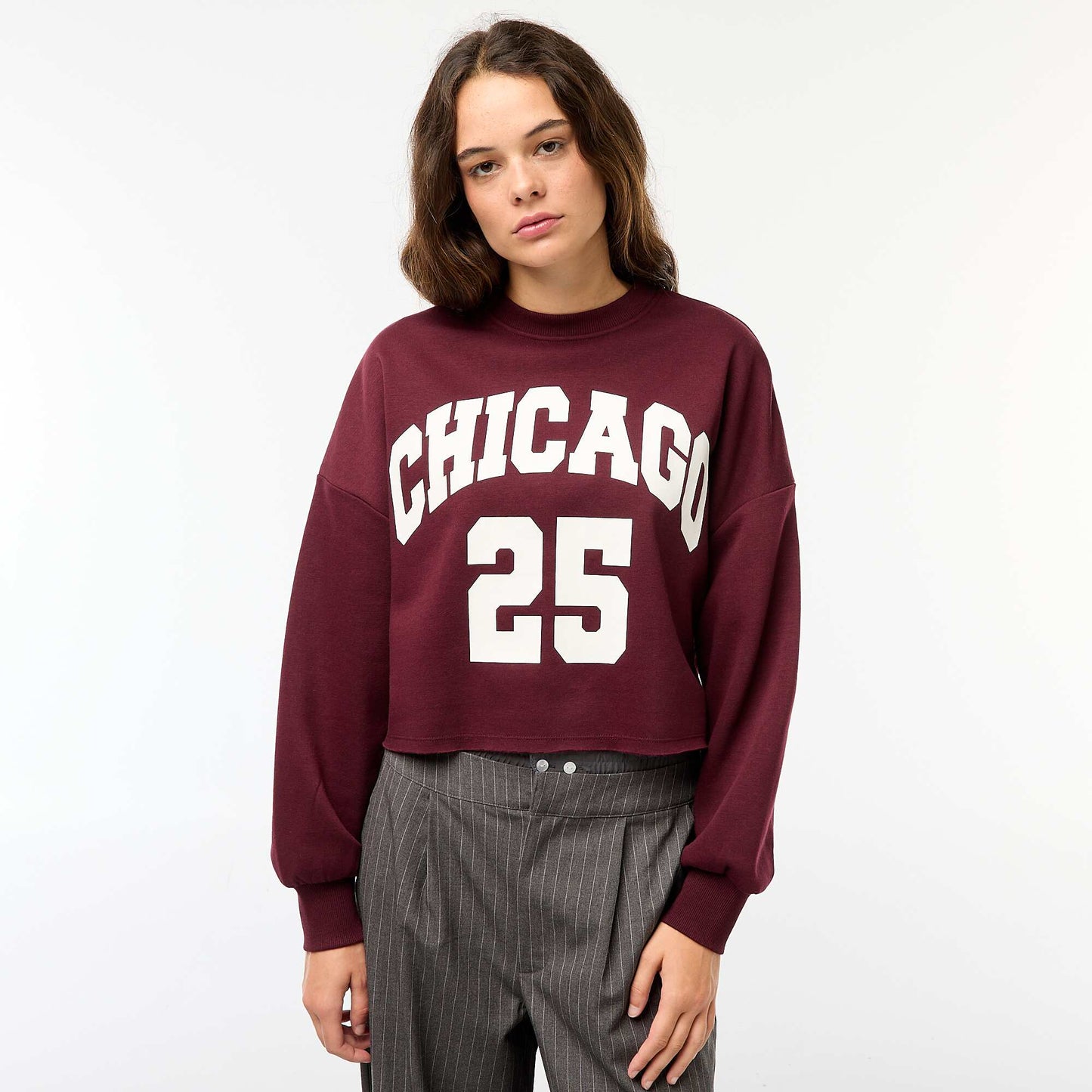 Sweat en molleton imprimé BORDEAUX