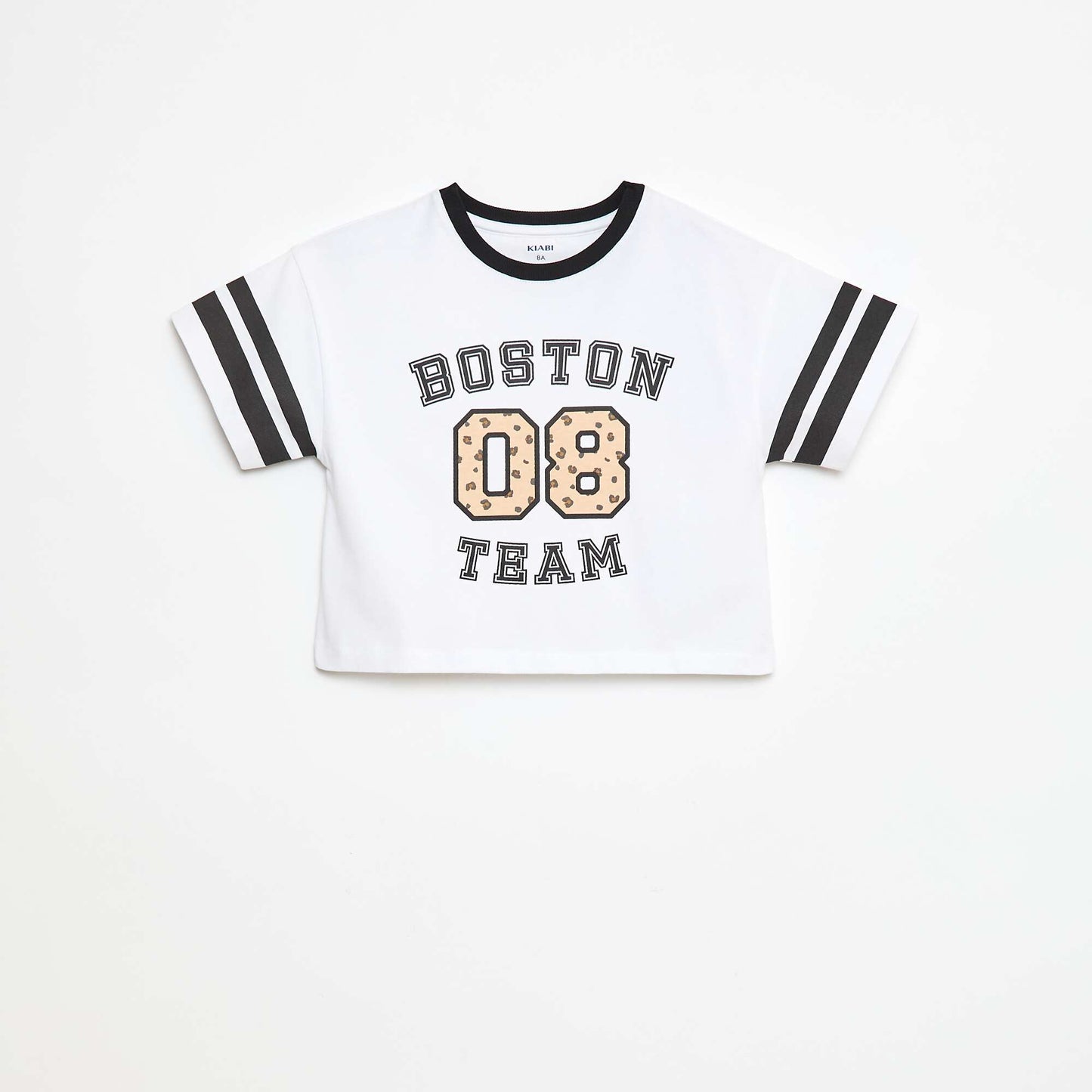 T-shirt style sport américain manches courtes BLANC