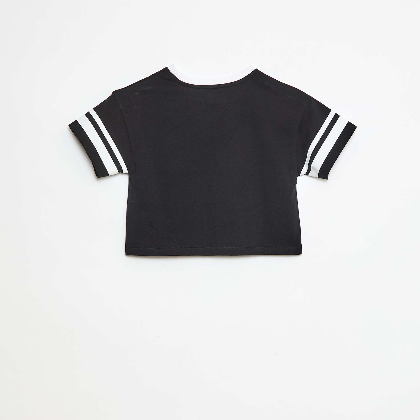 T-shirt style sport américain manches courtes NOIR