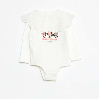 Body en maille côtelée 'Minnie' 'Disney' BLANC