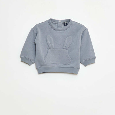 Sweat animé en coton BLEU