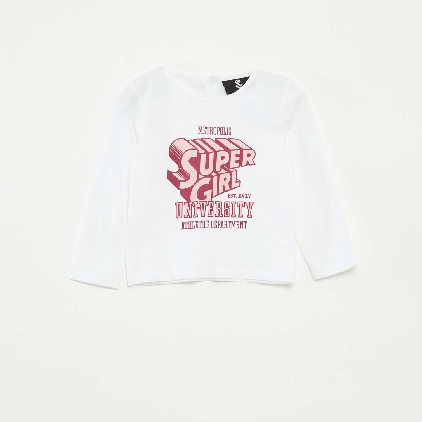 T-shirt 'Supergirl' 'DC Comics' à manches longues BLANC