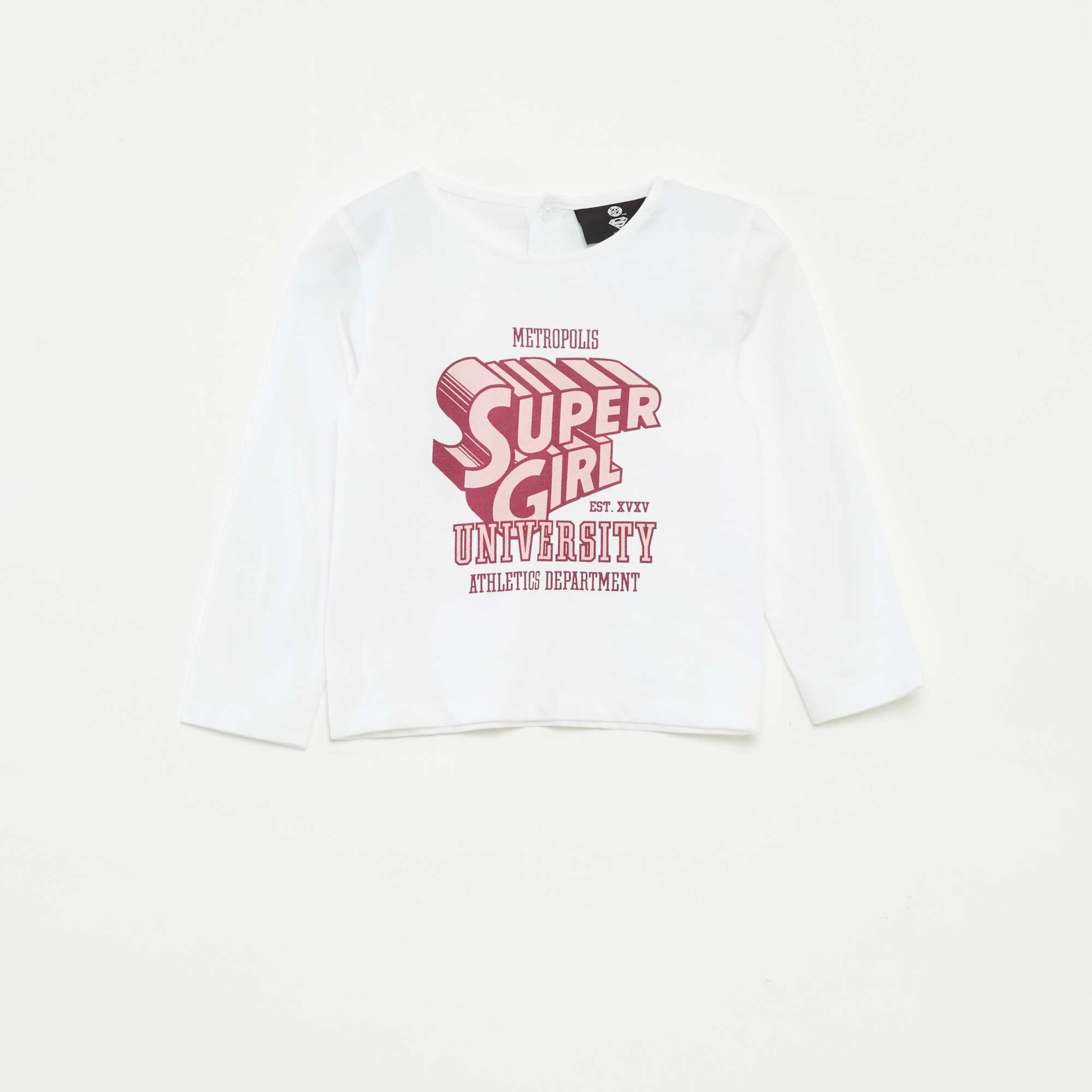 T-shirt 'Supergirl' 'DC Comics' à manches longues BLANC