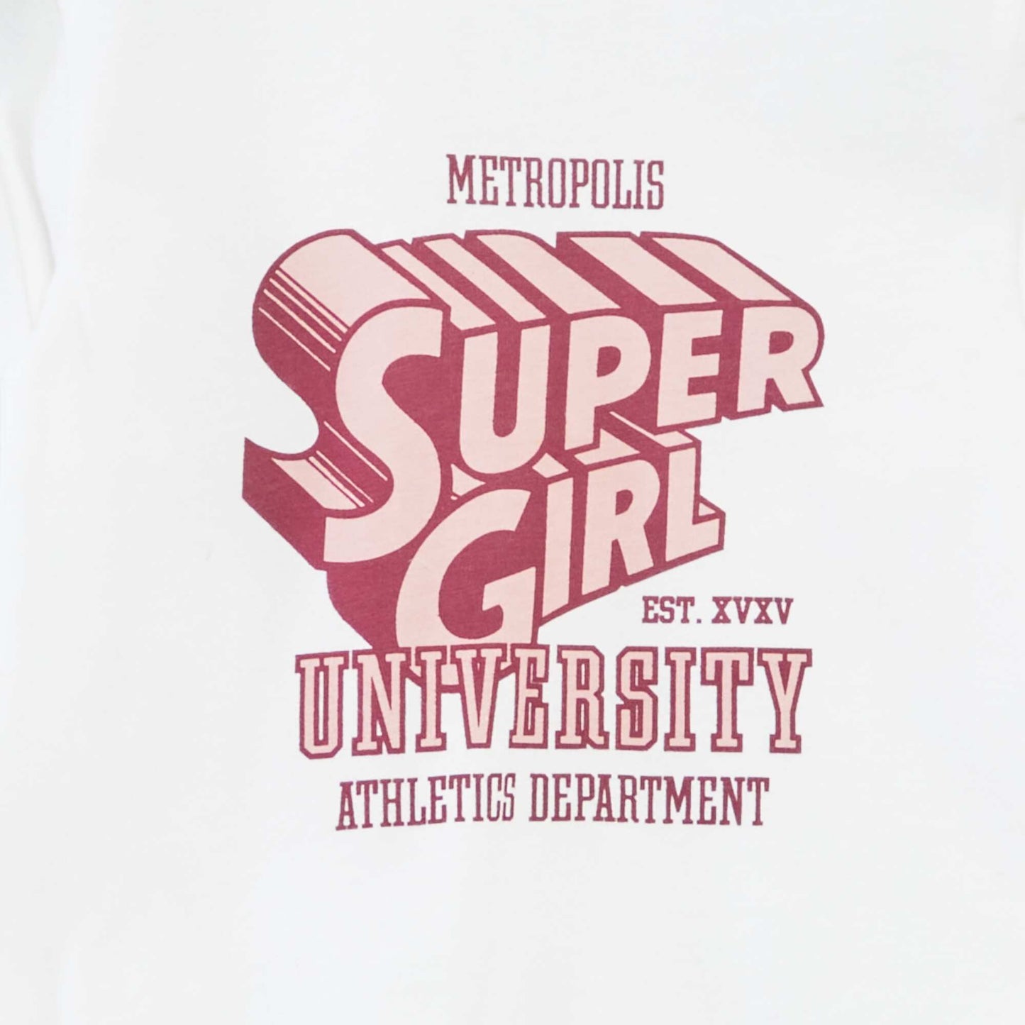 T-shirt 'Supergirl' 'DC Comics' à manches longues BLANC