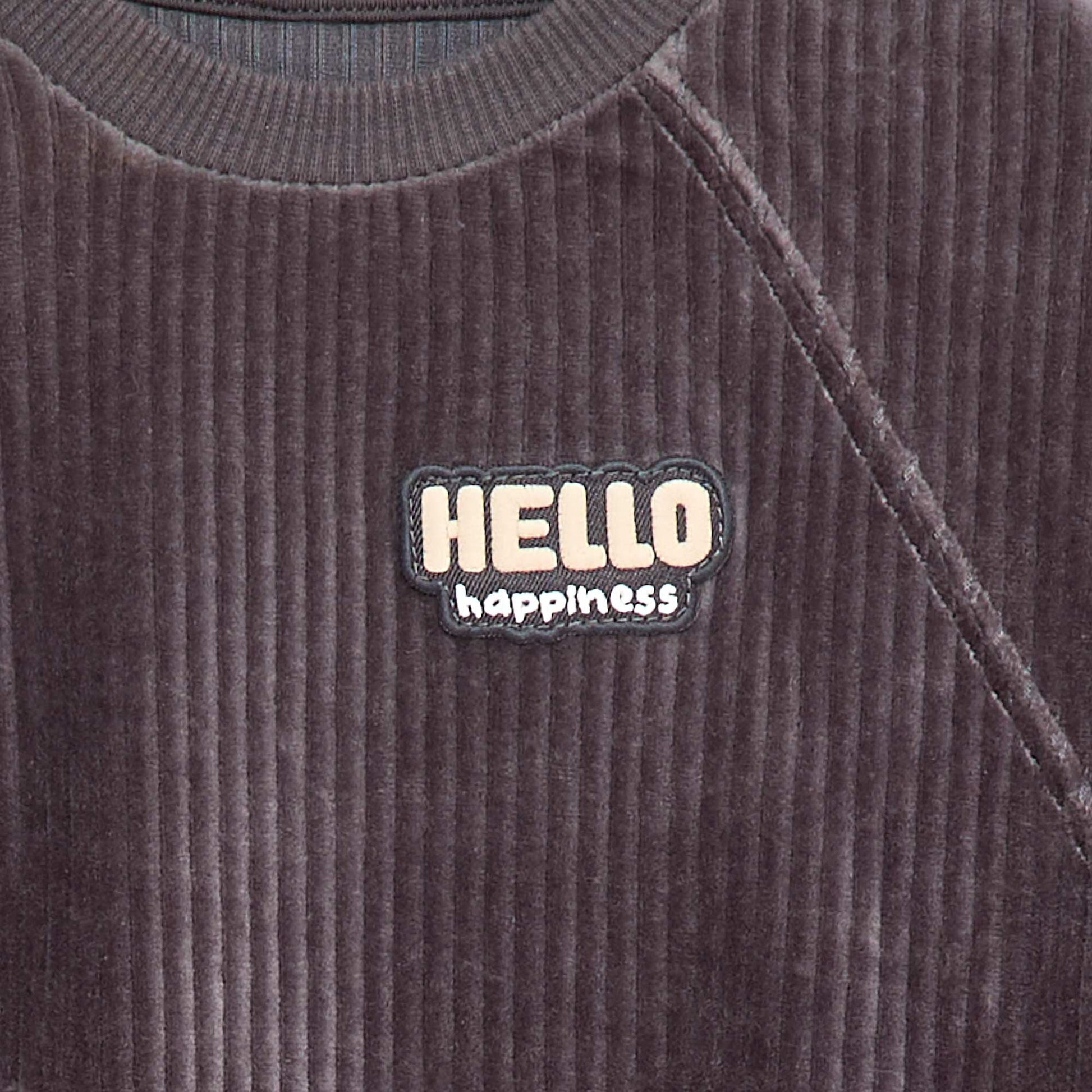 Sweat en velours côtelé GRIS