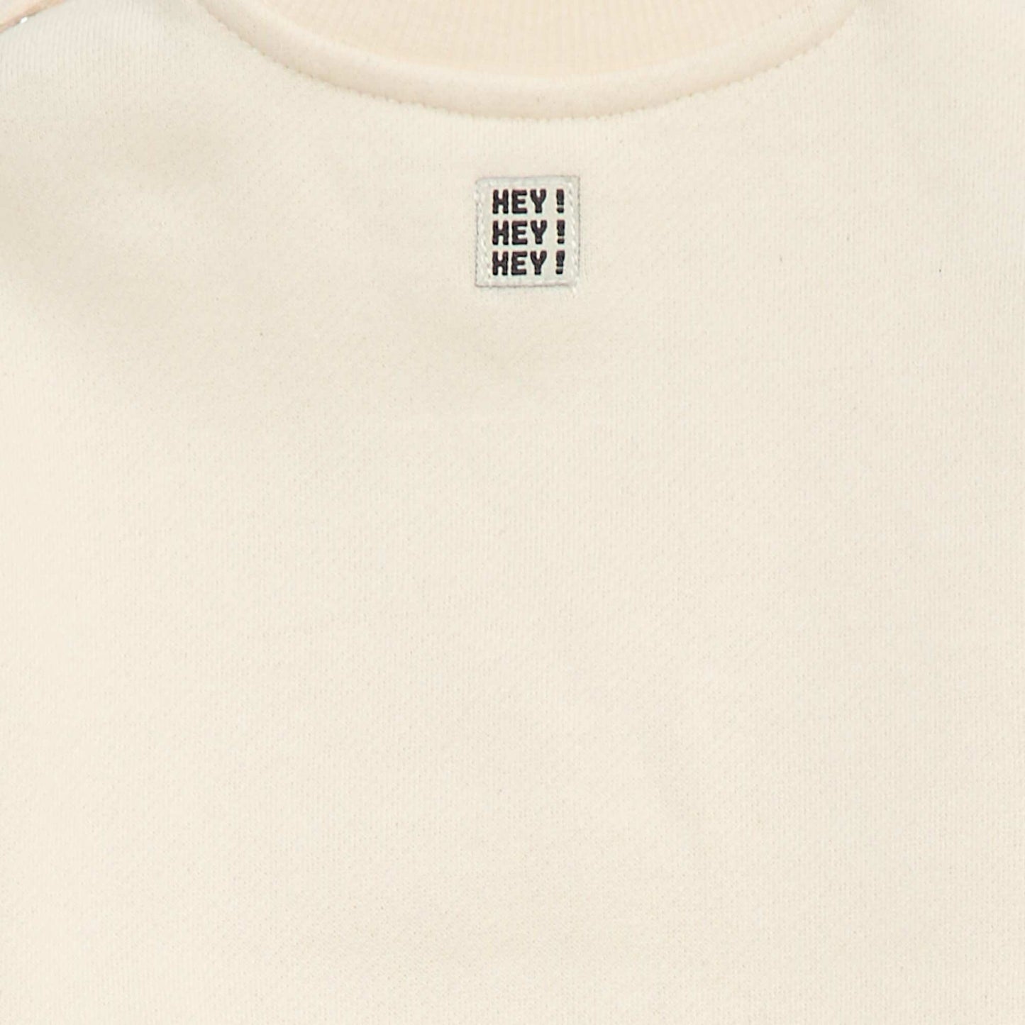Sweat avec broderie 'cool' en molleton gratté BEIGE