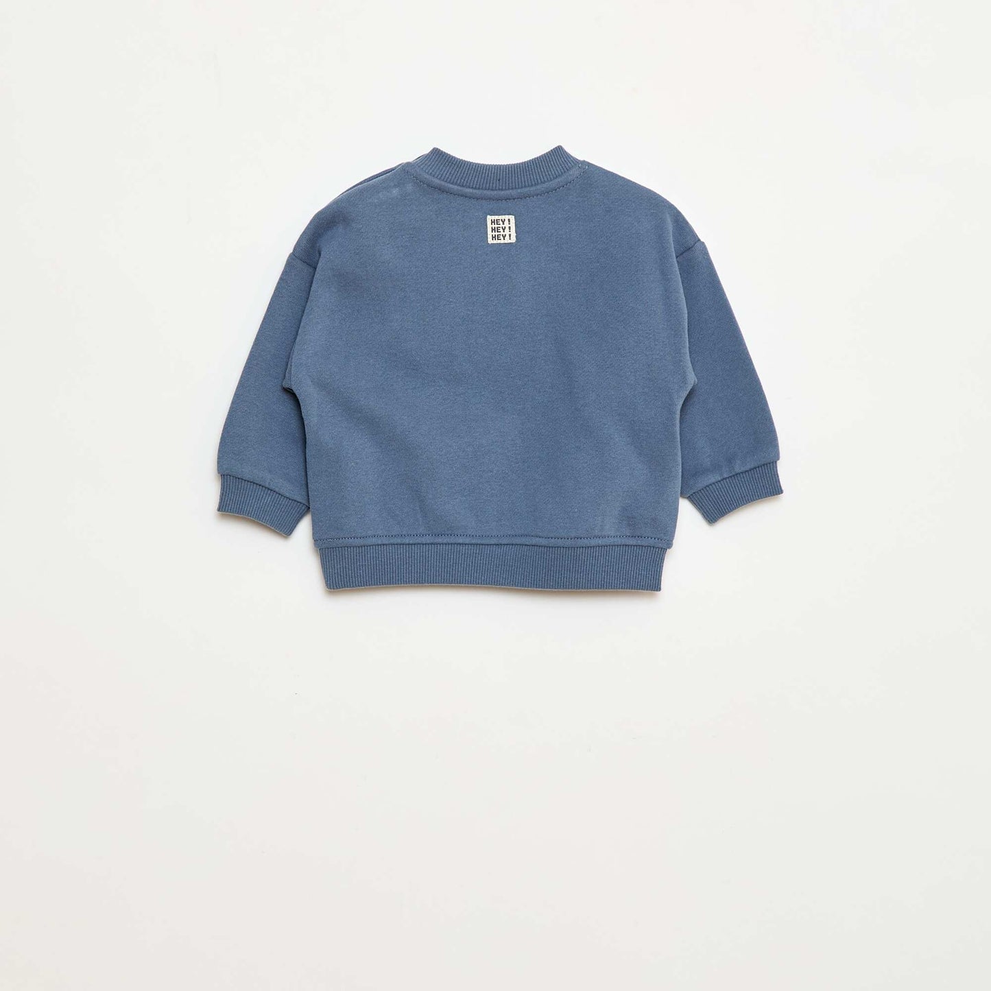 Sweat avec broderie 'cool' en molleton gratté BLEU