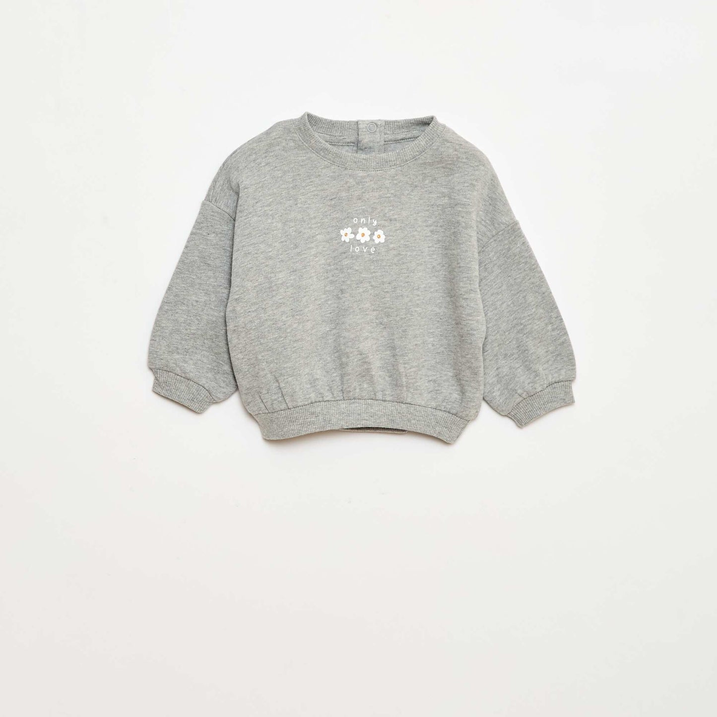 Lot de 2 sweats 1 uni et l'autre à motif GRIS