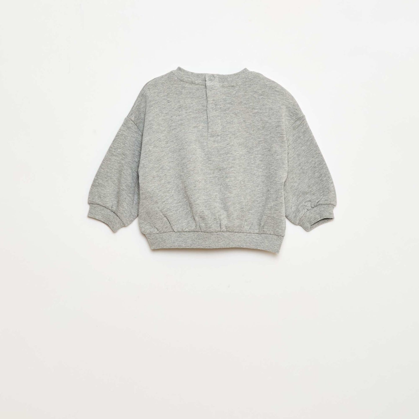 Lot de 2 sweats 1 uni et l'autre à motif GRIS