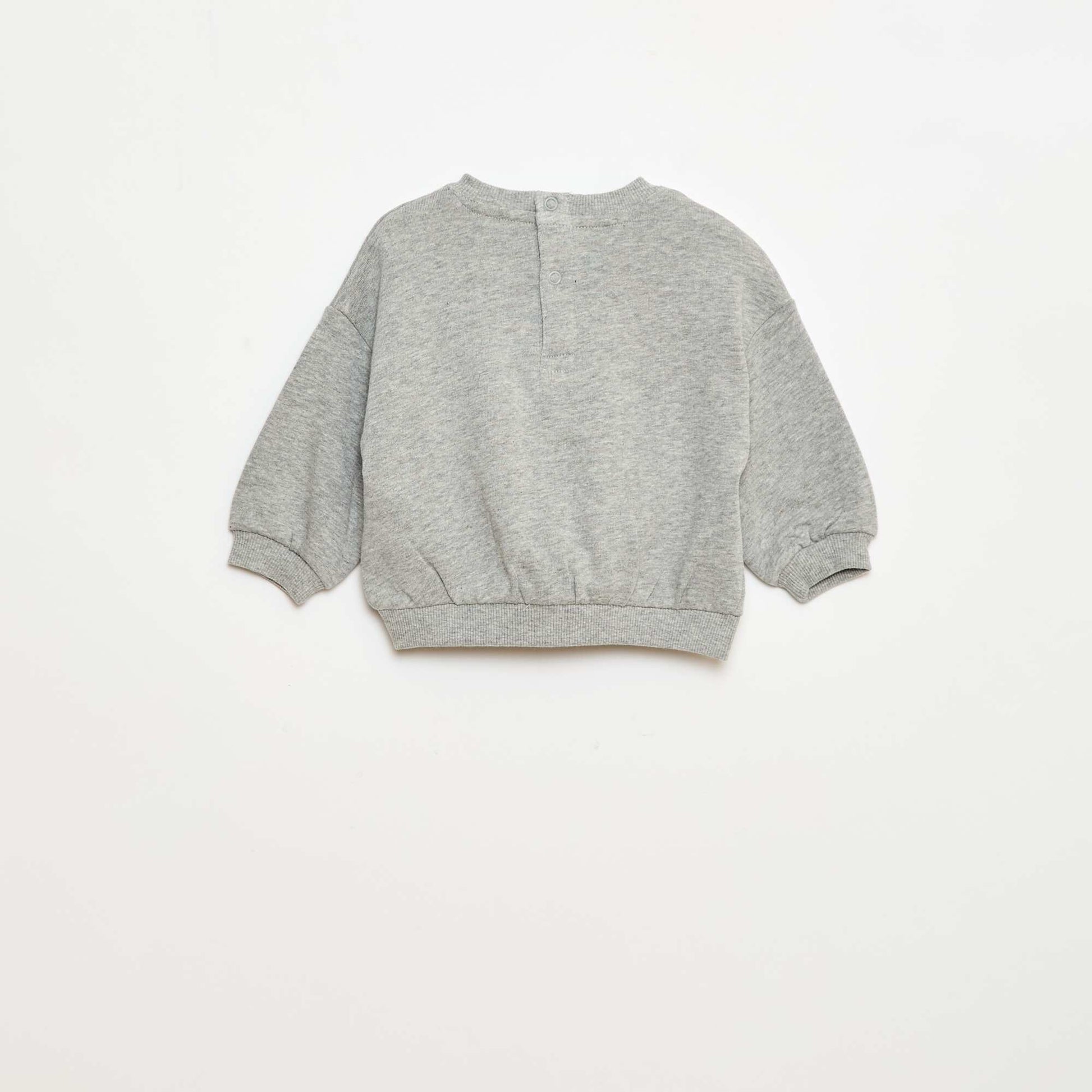 Lot de 2 sweats 1 uni et l'autre à motif GRIS