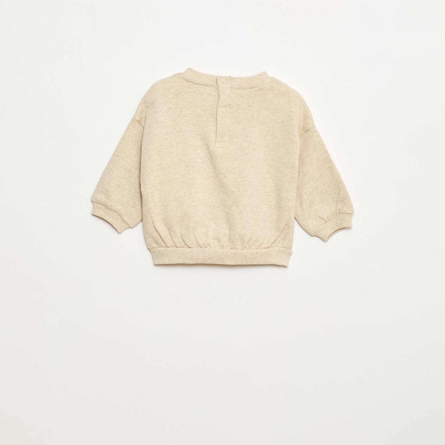 Lot de 2 sweats 1 uni et l'autre à motif BLANC