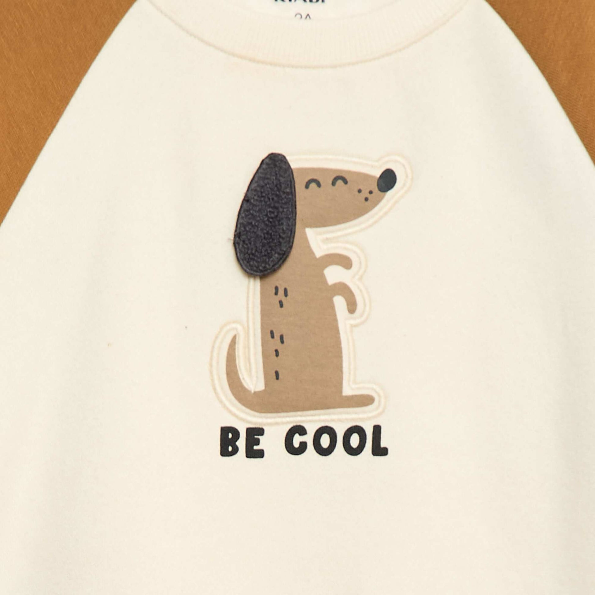 Sweat à col rond animé BLANC
