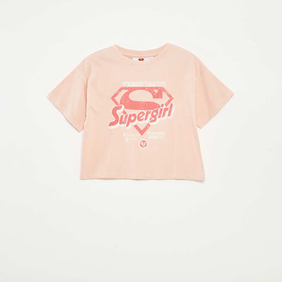 T-shirt 'Superman' 'DC Comics' à manches courtes imprimé recto/verso ROSE