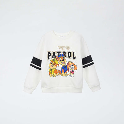 Sweat 'Pat patrouille' en coton BLANC