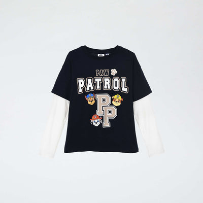 T-shirt à double manches 'Pat'patrouille' BLEU MARINE