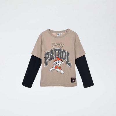 T-shirt à double manches 'Pat'patrouille' BEIGE