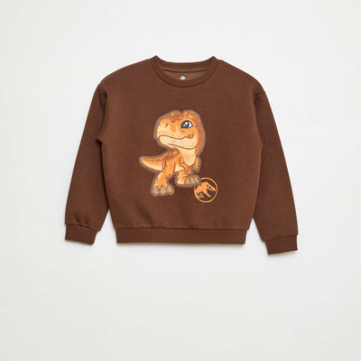 Sweat à col rond 'Jurassic World' MARRON