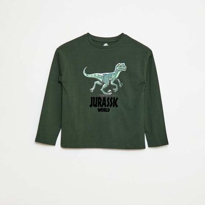 Tee-shirt manches longues 'Jurassic World' VERT