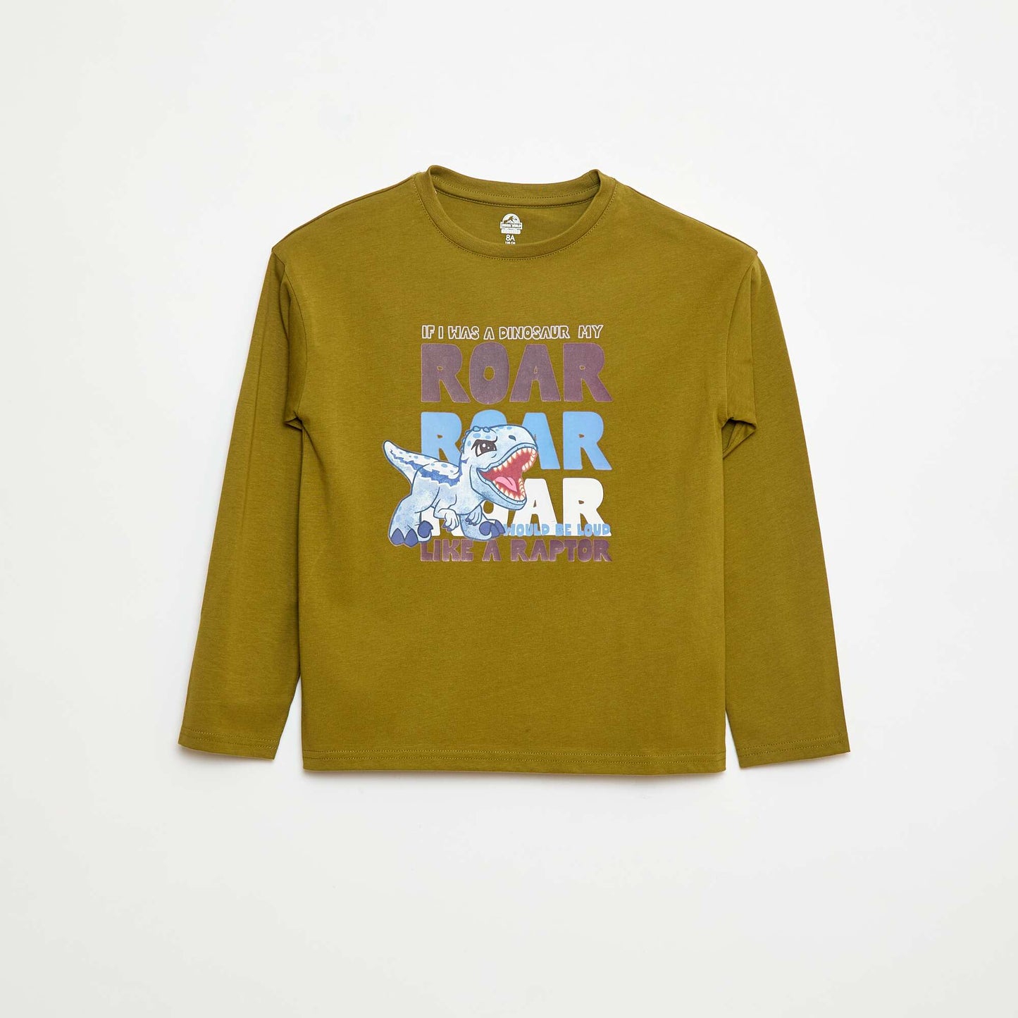 Tee-shirt manches longues 'Jurassic World' KAKI