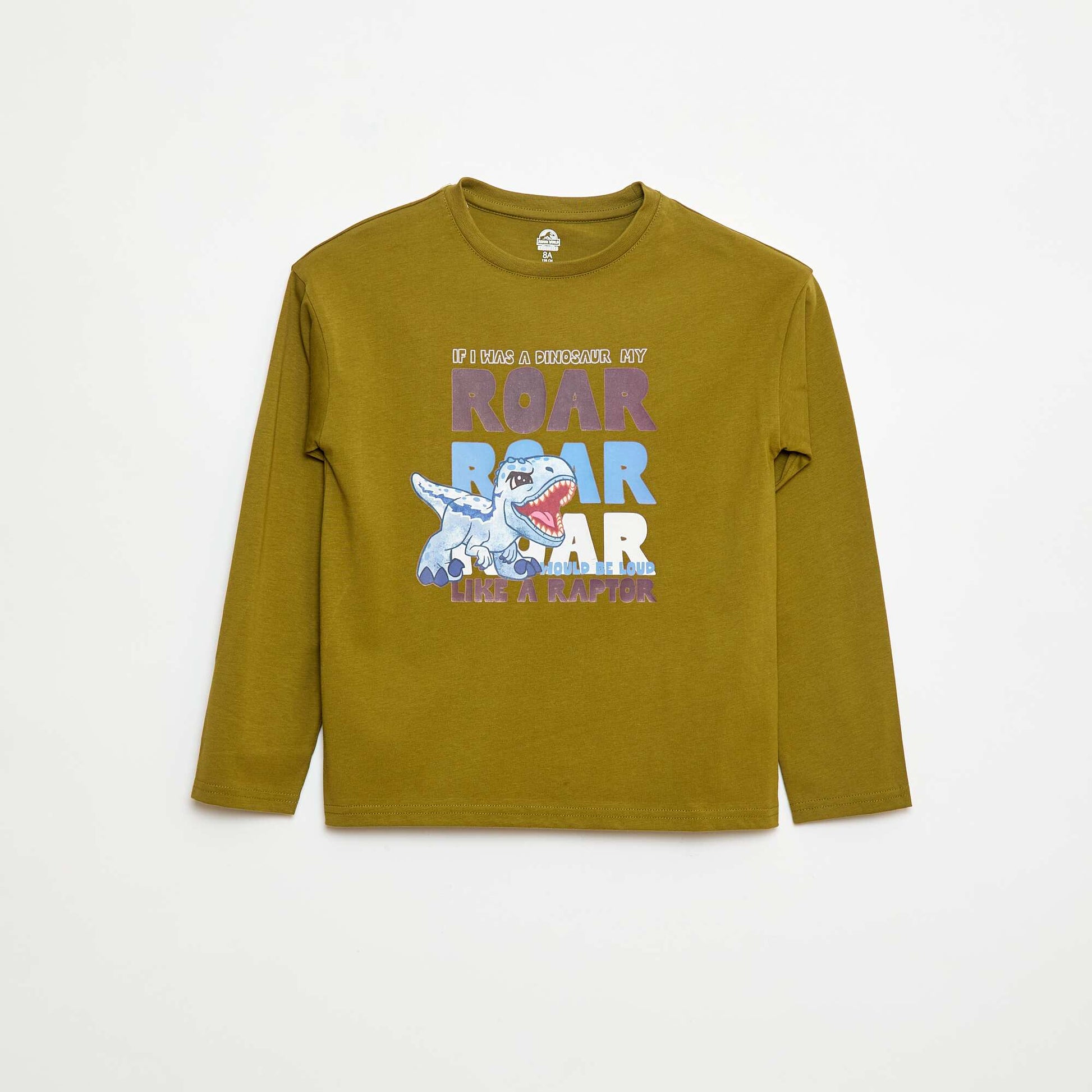 Tee-shirt manches longues 'Jurassic World' KAKI