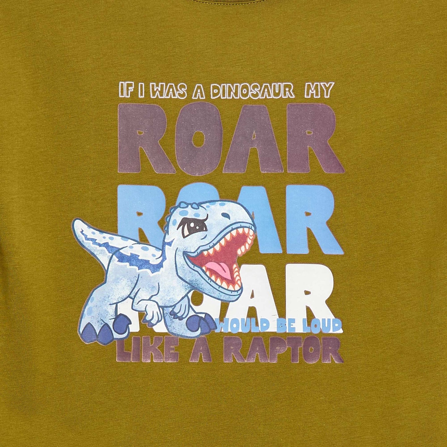 Tee-shirt manches longues 'Jurassic World' KAKI