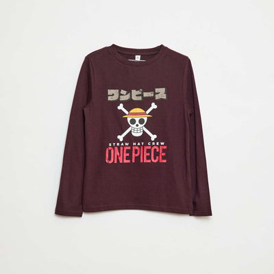 T-shirt imprimé 'One piece' BORDEAUX