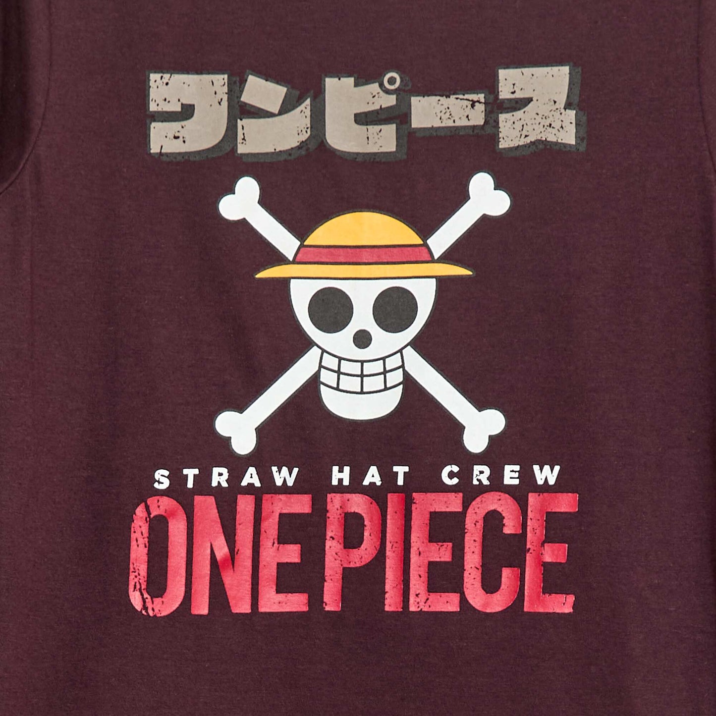 T-shirt imprimé 'One piece' BORDEAUX