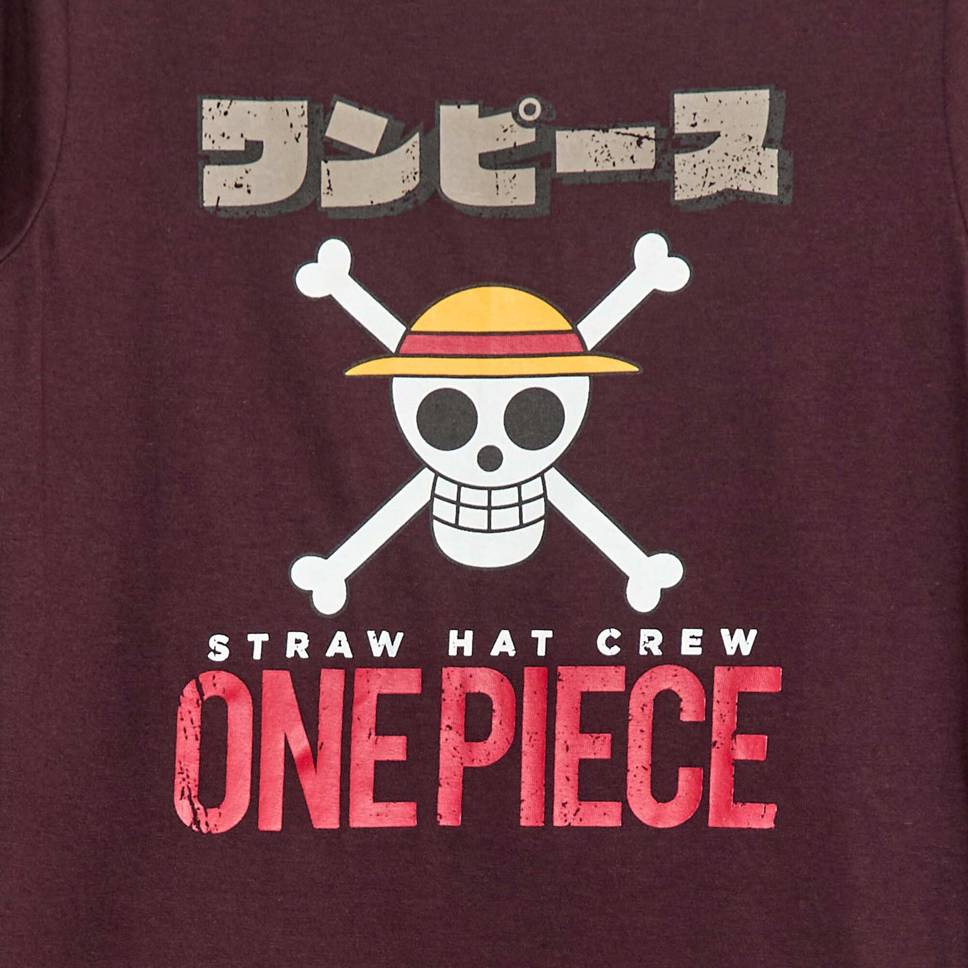 T-shirt imprimé 'One piece' BORDEAUX