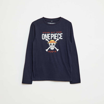 T-shirt imprimé 'One piece' BLEU MARINE