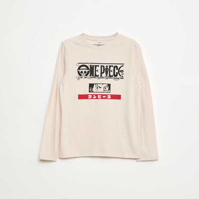 T-shirt imprimé 'One piece' BLANC