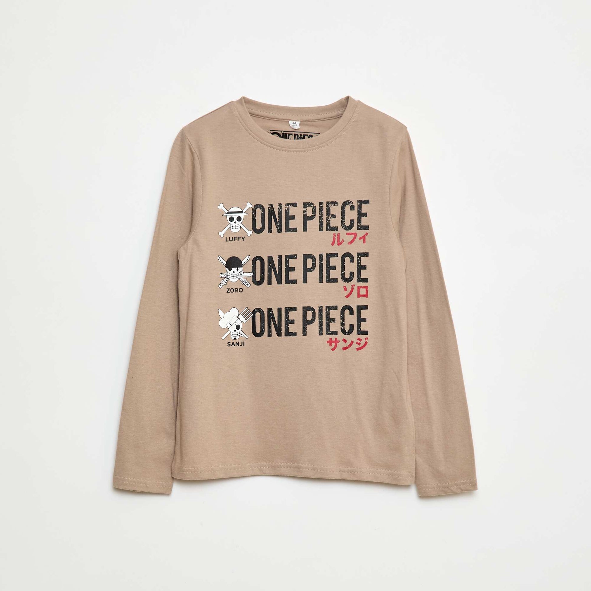 T-shirt imprimé 'One piece' BEIGE