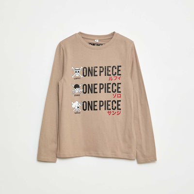 T-shirt imprimé 'One piece' BEIGE