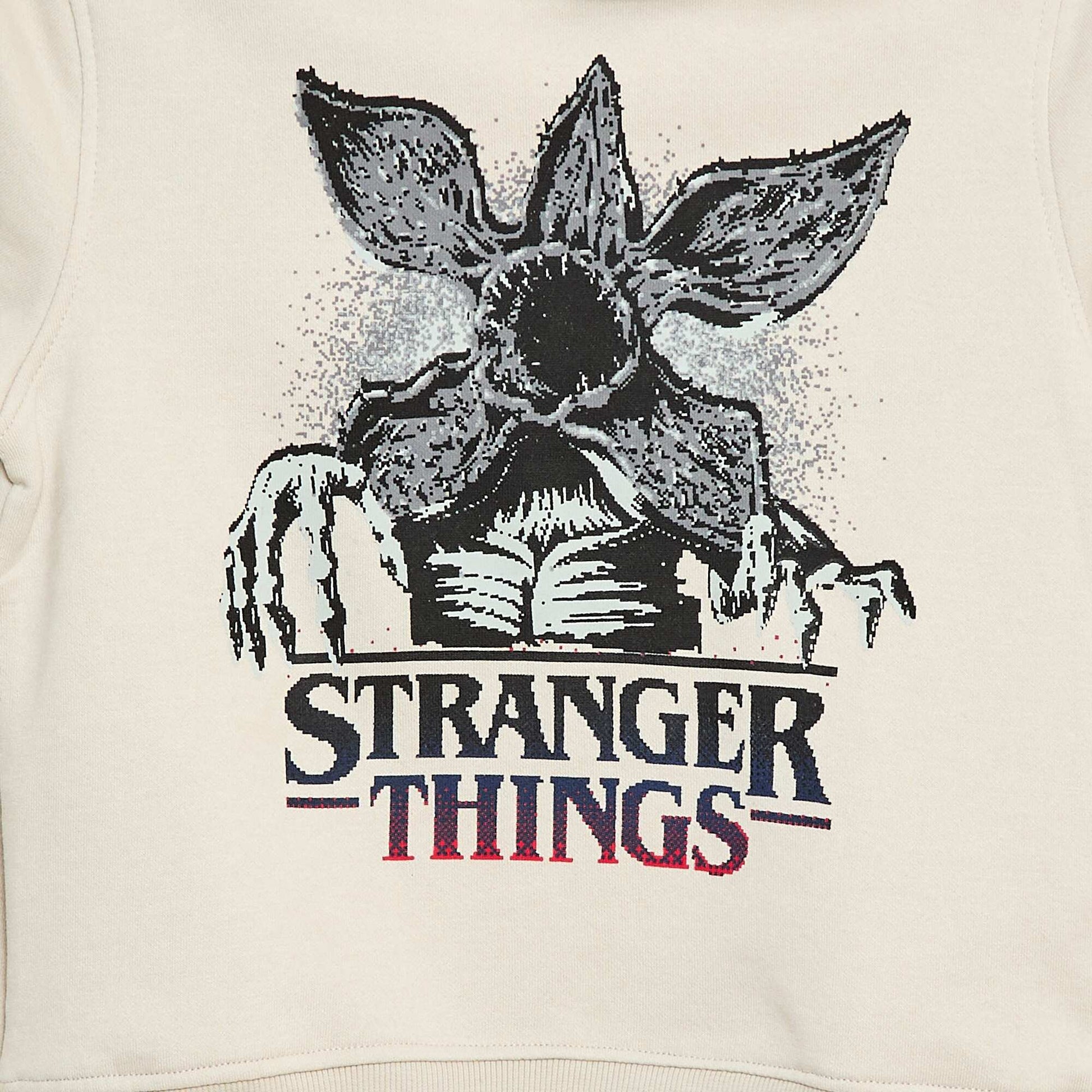 Sweat à capuche 'Stranger things' BLANC