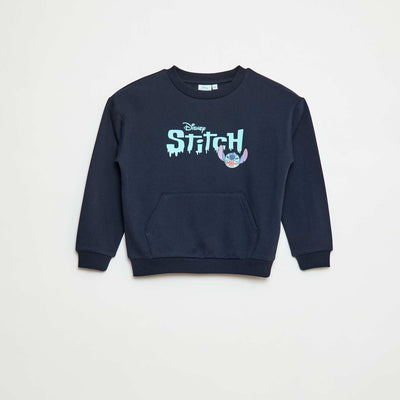 Sweat à col rond 'Stitch' BLEU