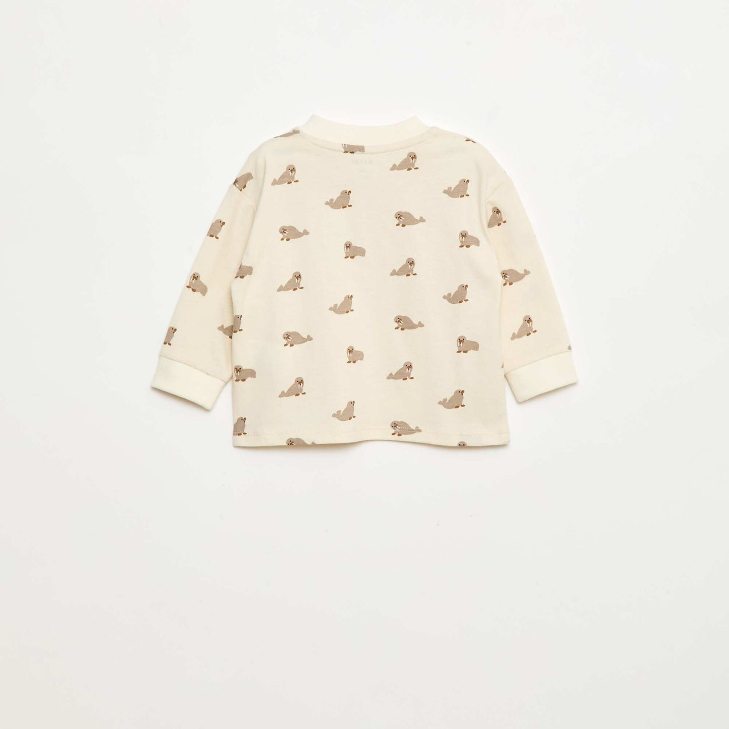 T-shirt à col boutonné imprimé GRIS