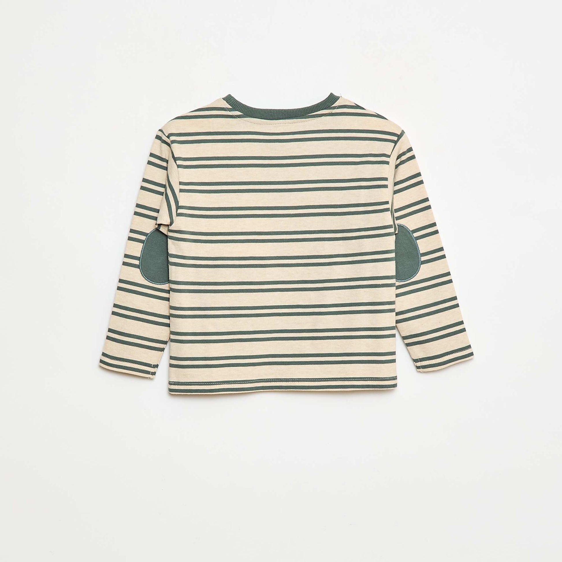 T-shirt à manches longues BEIGE/VERT