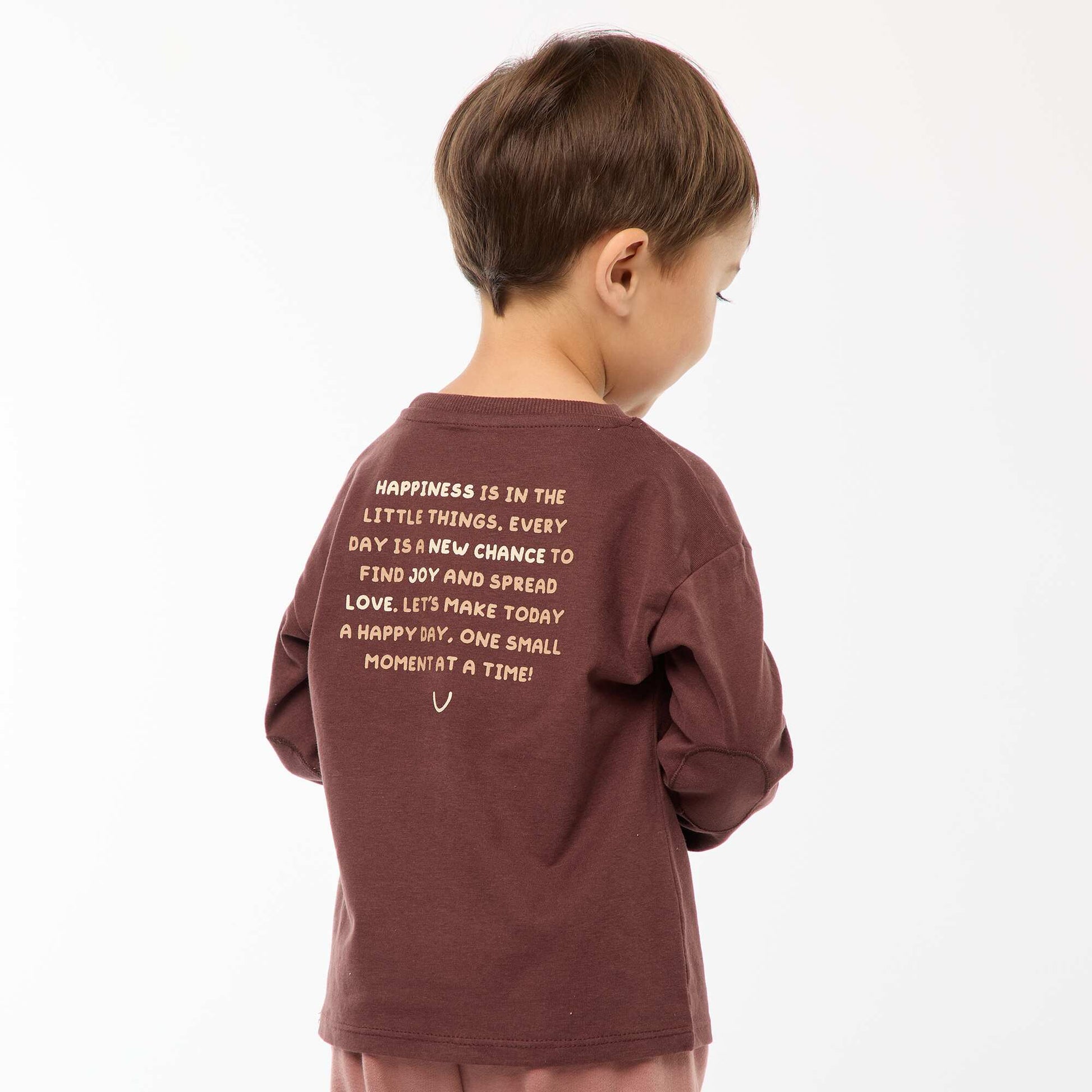 T-shirt à manches longues MARRON