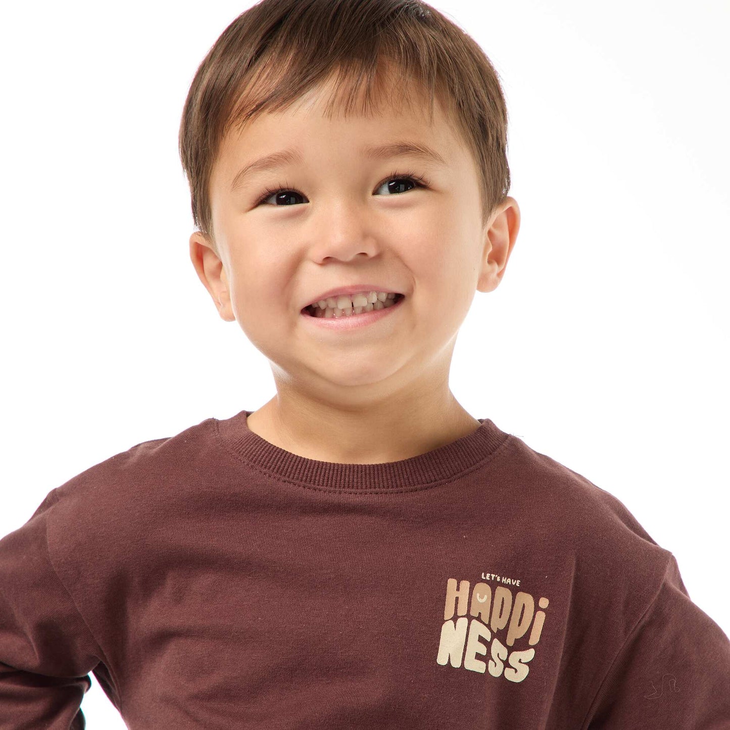 T-shirt à manches longues MARRON