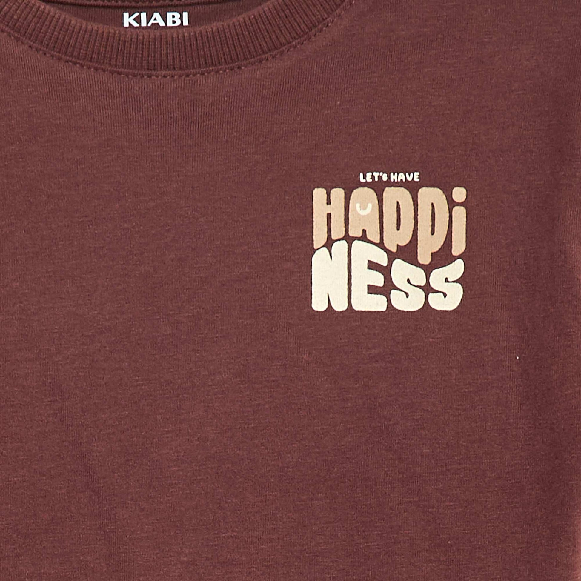 T-shirt à manches longues MARRON