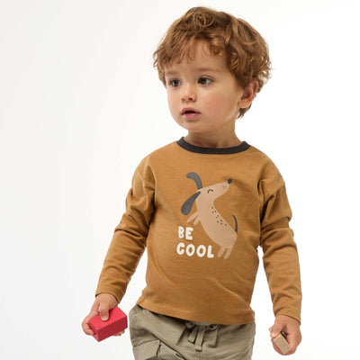T-shirt à manches longues MARRON