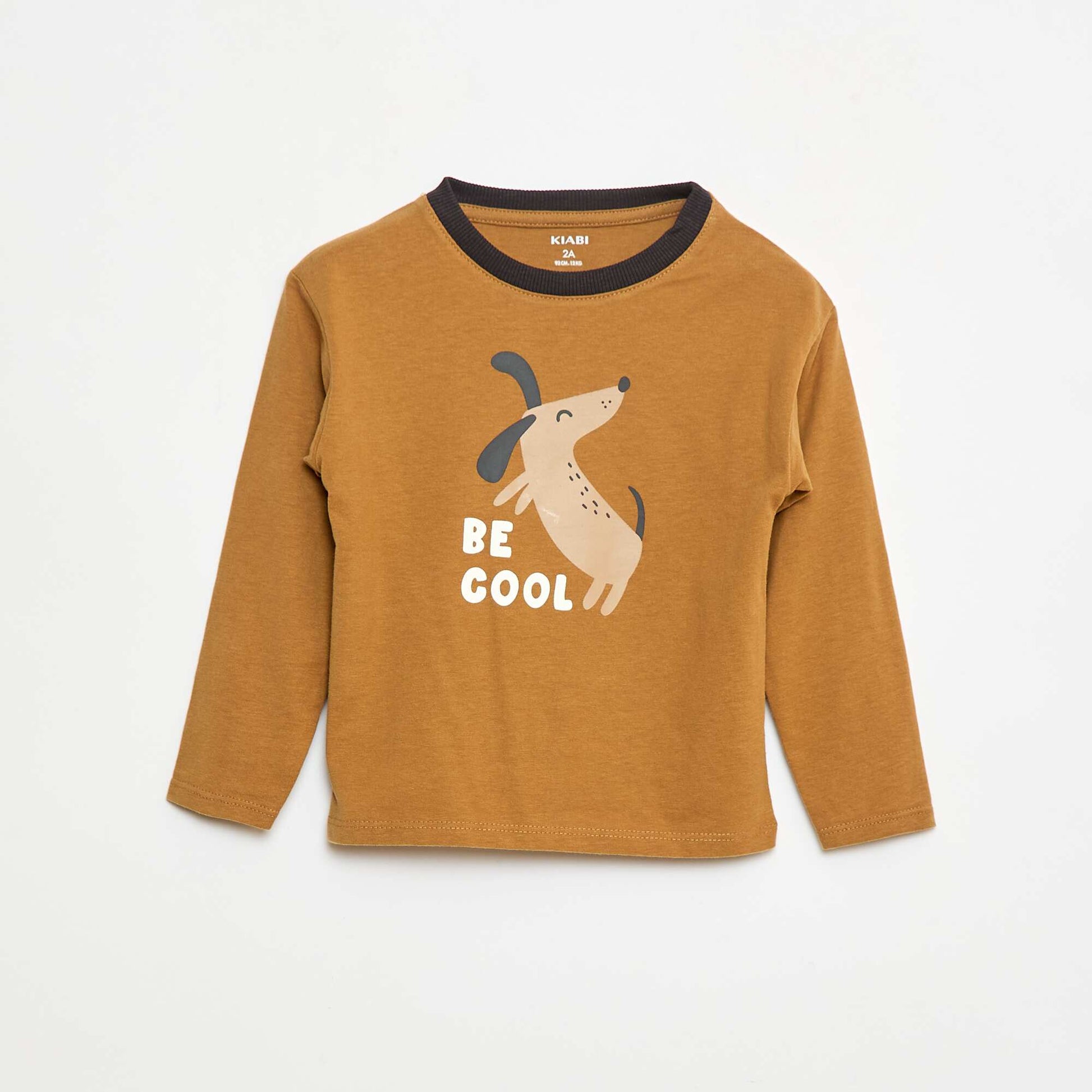 T-shirt à manches longues MARRON