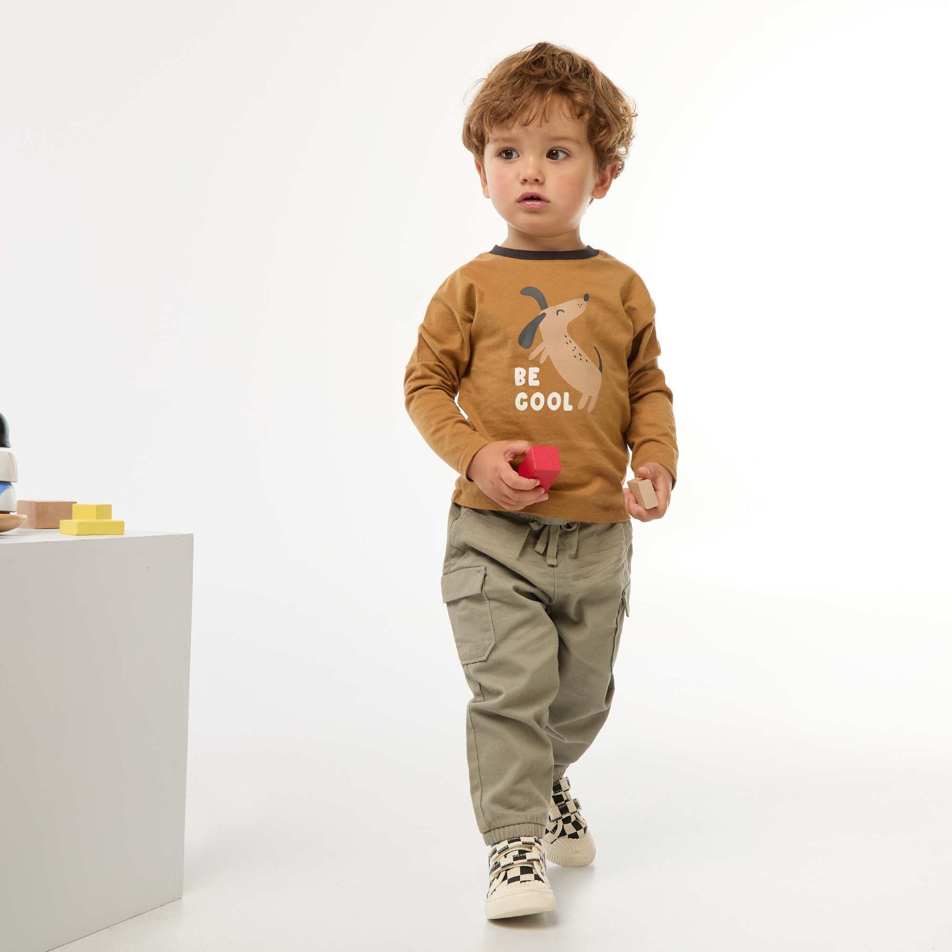 T-shirt à manches longues MARRON