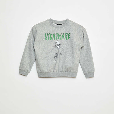Sweat 'l'étrange Noël de Mr Jack' GRIS